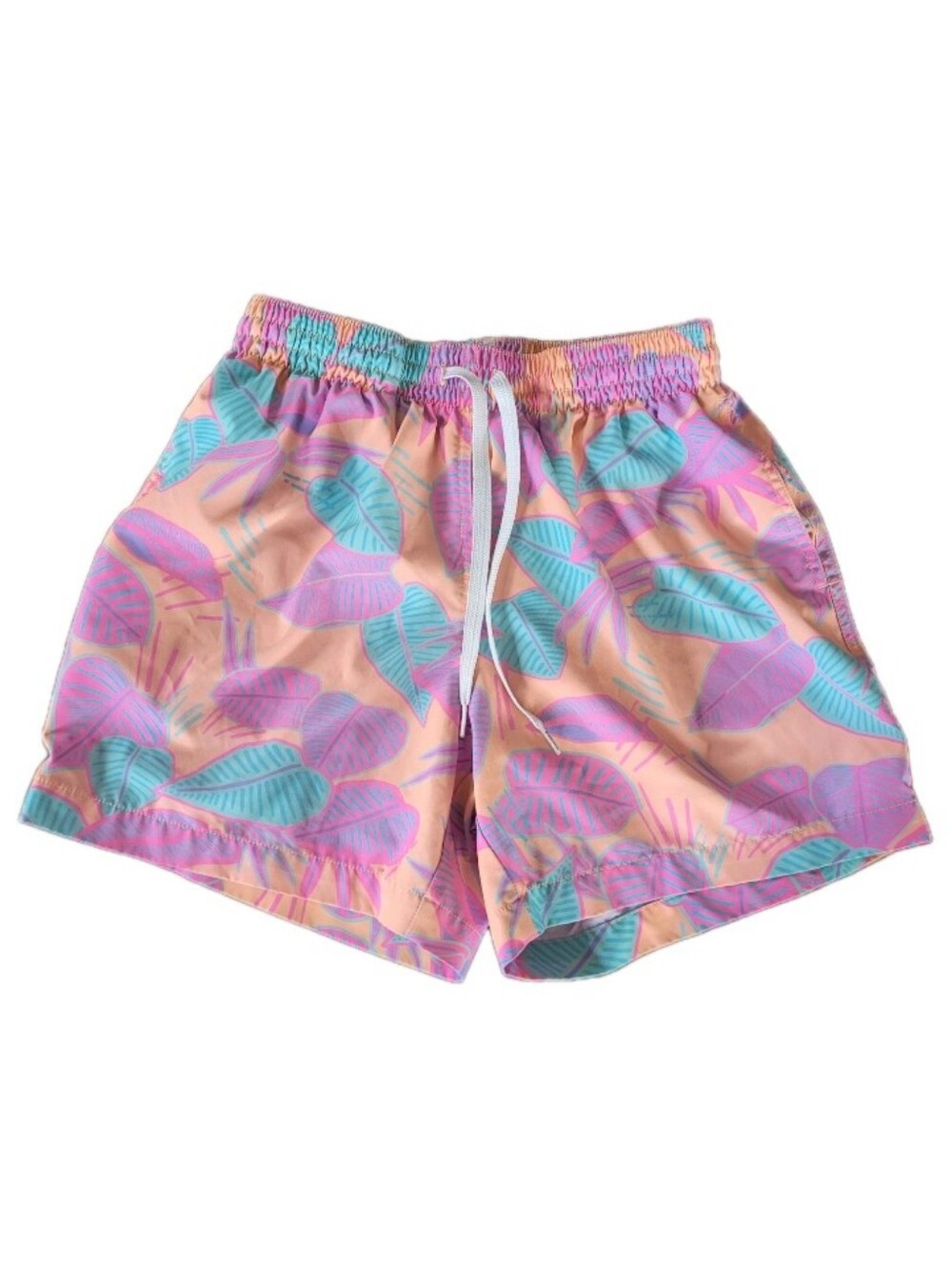 Chubbies The Posh Palms 5.5-Inch Swim Trunks Size Small Orange Tropical Print S